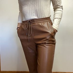 LEATHER JOGGERS